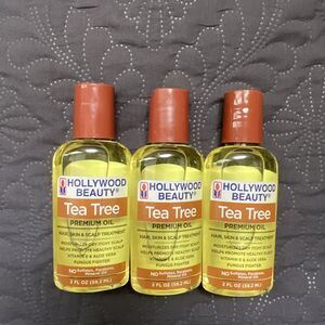 Hollywood Beauty Tea Tree Premium Oil 2 Oz 3 pack Lot for Hair, Skin & Scalp